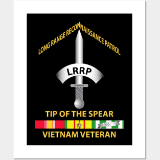 Badge - LRRP - Tip of the Spear - Vietnam Vet w SVC Posters and Art